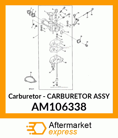 Carburetor - CARBURETOR ASSY AM106338