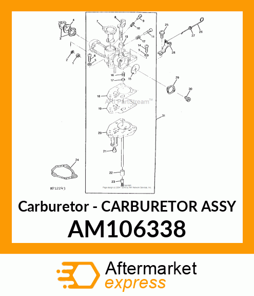 Carburetor - CARBURETOR ASSY AM106338