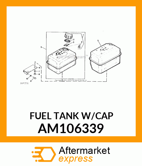 Fuel Tank - FUEL TANK ASSY AM106339