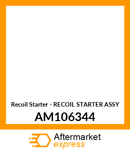 Recoil Starter - RECOIL STARTER ASSY AM106344