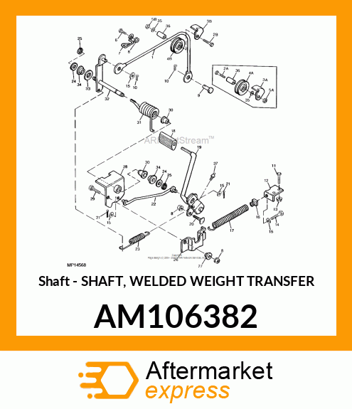 Shaft - SHAFT, WELDED WEIGHT TRANSFER AM106382