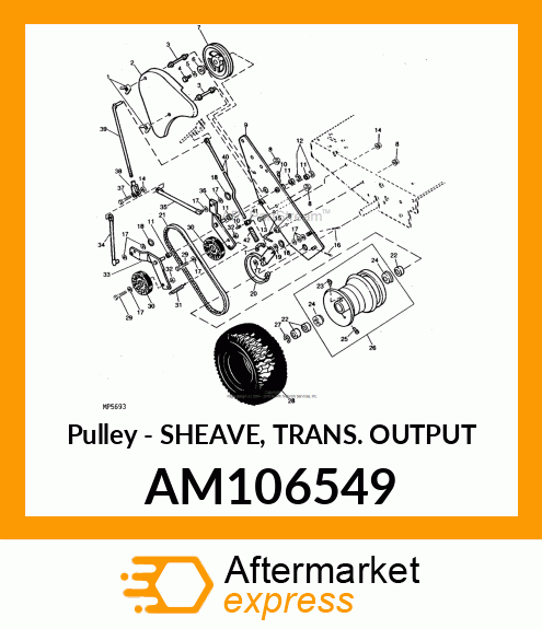 Pulley - SHEAVE, TRANS. OUTPUT AM106549