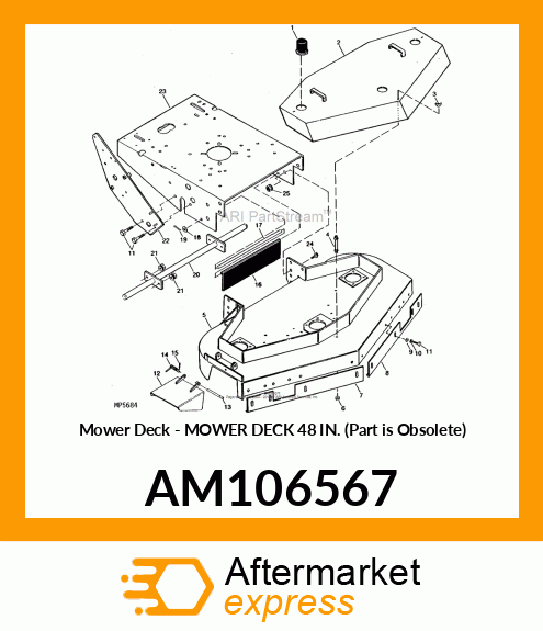 Mower Deck - MOWER DECK 48 IN. (Part is Obsolete) AM106567