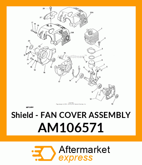 Shield - FAN COVER ASSEMBLY AM106571