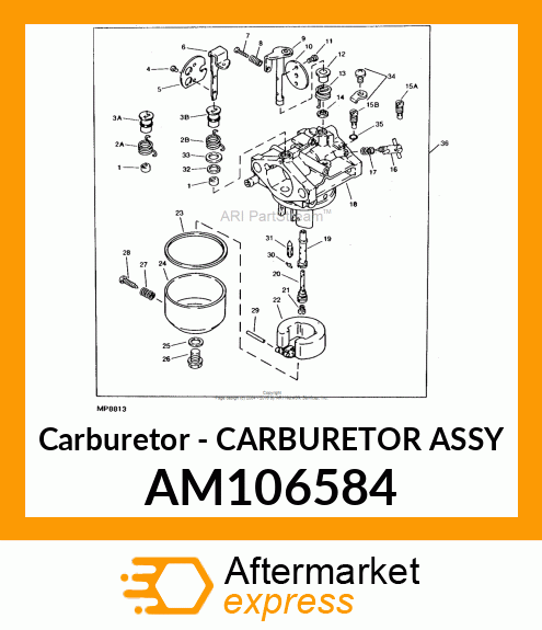 Carburetor - CARBURETOR ASSY AM106584