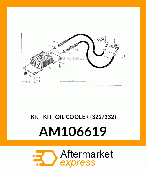 Kit - KIT, OIL COOLER (322/332) AM106619