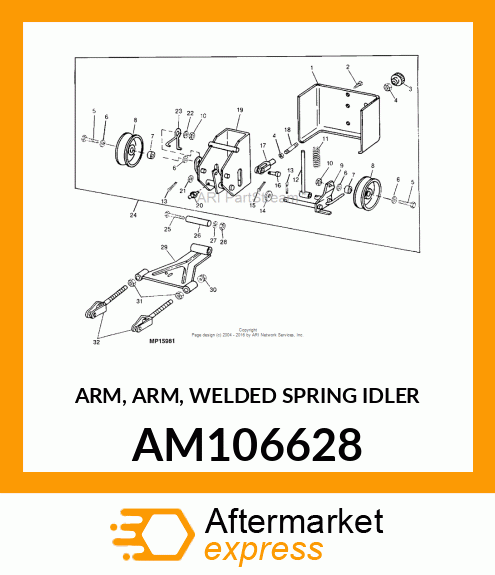 ARM, ARM, WELDED SPRING IDLER AM106628