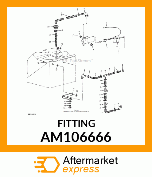 FITTING W/LOCK NUT AM106666