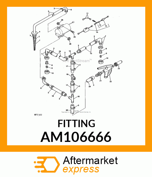 FITTING W/LOCK NUT AM106666