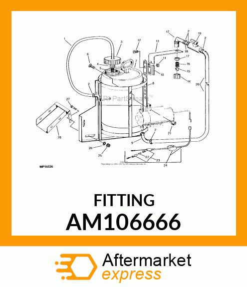 FITTING W/LOCK NUT AM106666