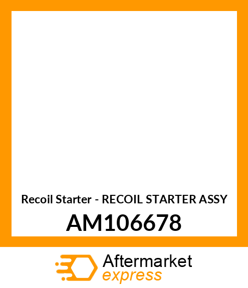 Recoil Starter - RECOIL STARTER ASSY AM106678