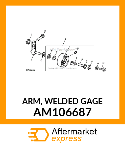 ARM, WELDED GAGE AM106687