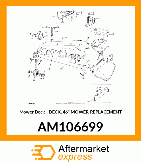 Mower Deck - DECK, 46" MOWER REPLACEMENT AM106699