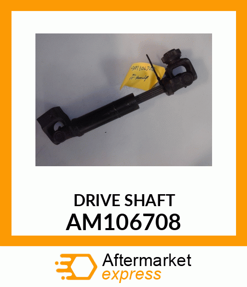 PTO SHAFT ASSY AM106708