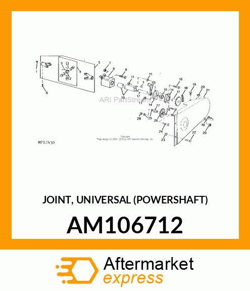 JOINT, UNIVERSAL (POWERSHAFT) AM106712