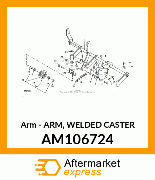 Arm Welded Caster AM106724