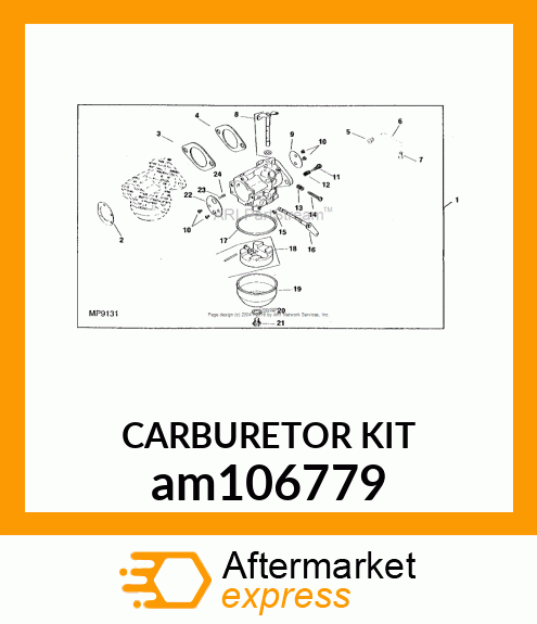 CARBURETOR KIT am106779