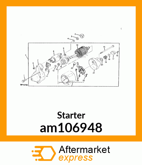 ELECTRIC STARTER ASSY am106948