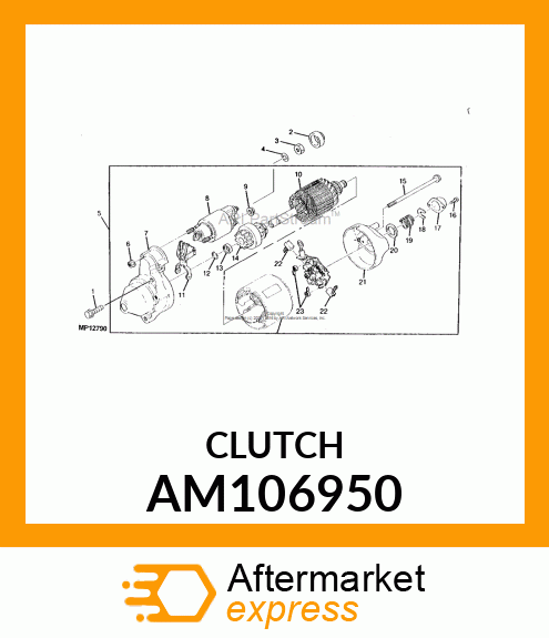 Clutch - CLUTCH ASSY AM106950