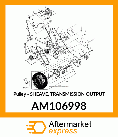 Pulley - SHEAVE, TRANSMISSION OUTPUT AM106998