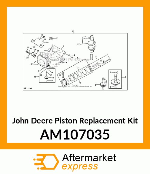 Piston Replacement Kit AM107035