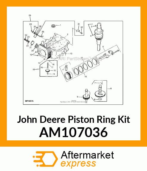 KIT, PISTON RING (STD.) AM107036