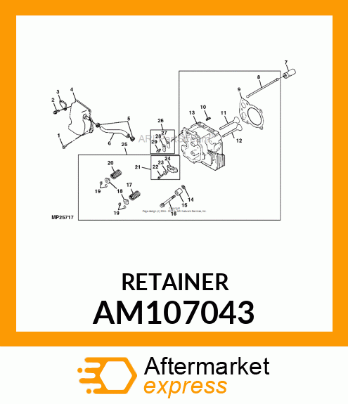 KIT, RETAINER AM107043