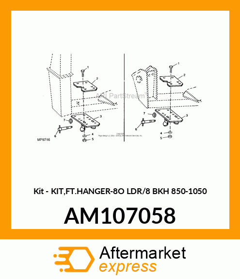 Kit - KIT,FT.HANGER-8O LDR/8 BKH 850-1050 AM107058