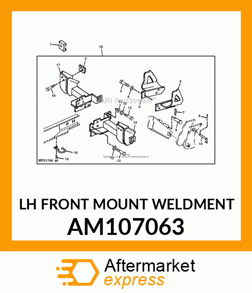 Mount Frt Lh Weldment AM107063