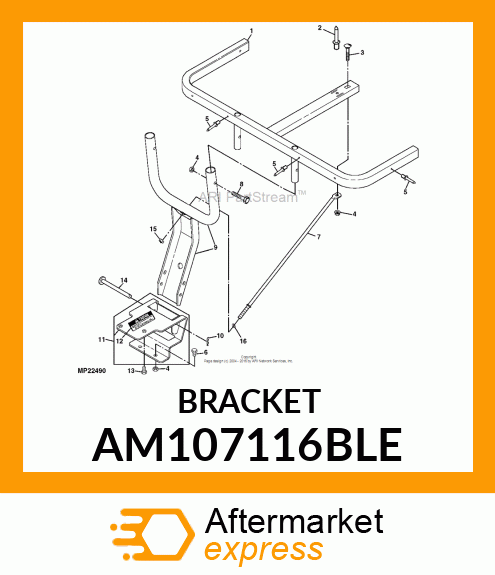 BRACKET, BRACKET,MOUNTING AM107116BLE