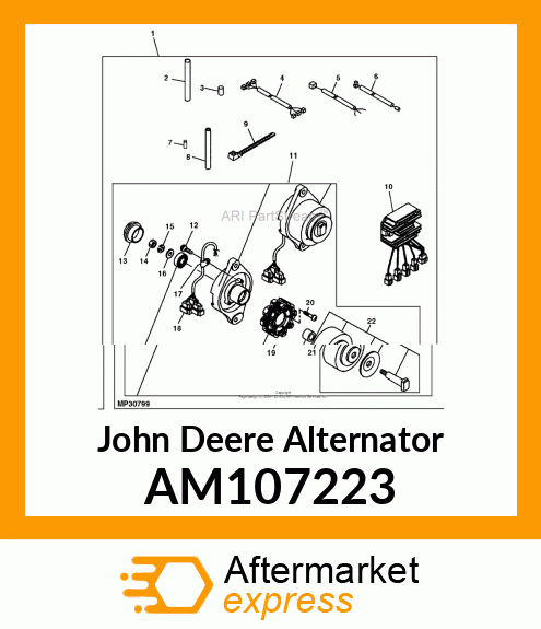 High Capacity Alternator Kit (35 amp) AM107223