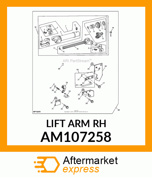 ARM, WELDED RH LIFT AM107258