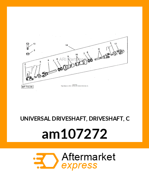 UNIVERSAL DRIVESHAFT, DRIVESHAFT, C am107272