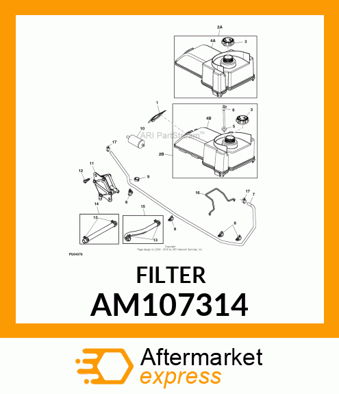 FUEL FILTER, FILTER, FUEL AM107314