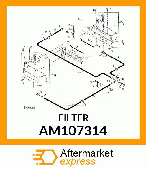 FUEL FILTER, FILTER, FUEL AM107314