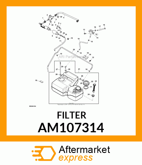 FUEL FILTER, FILTER, FUEL AM107314