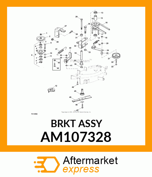 BRACKET, BRACKET, WELDED JACKSHEAVE AM107328