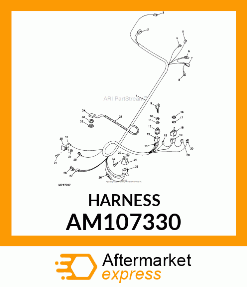 Wiring Harness - HARNESS, WIRING AM107330