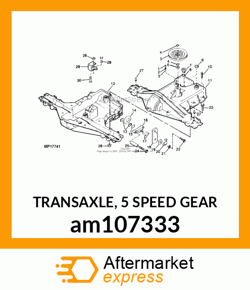 TRANSAXLE, 5 SPEED GEAR am107333