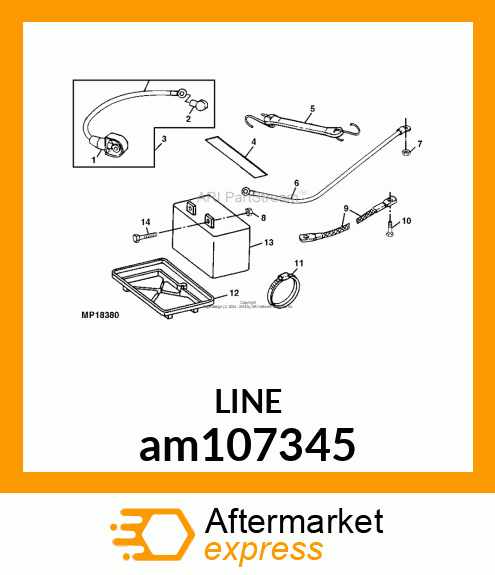 CABLE, NEGATIVE BATTERY # am107345