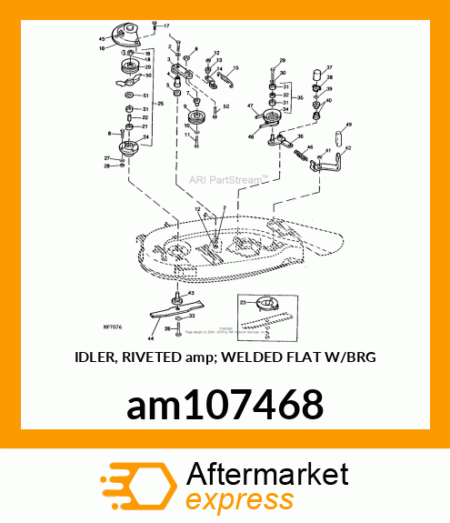 IDLER, RIVETED amp; WELDED FLAT W/BRG am107468