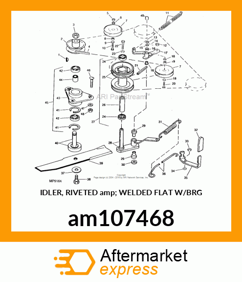 IDLER, RIVETED amp; WELDED FLAT W/BRG am107468