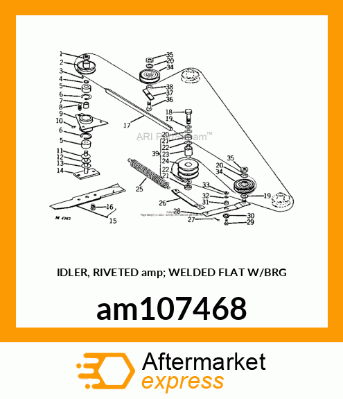 IDLER, RIVETED amp; WELDED FLAT W/BRG am107468