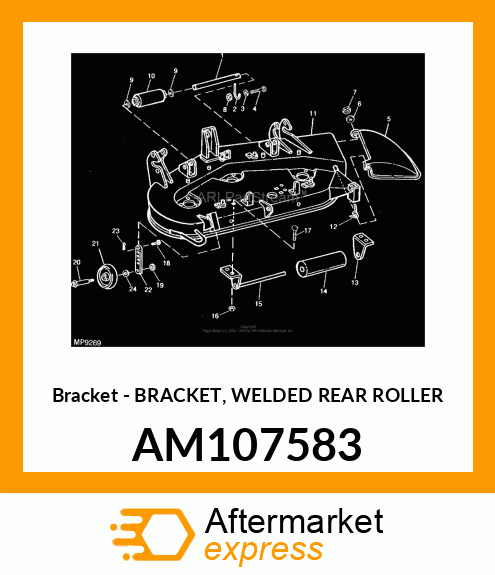 Bracket Welded Rear Roller AM107583