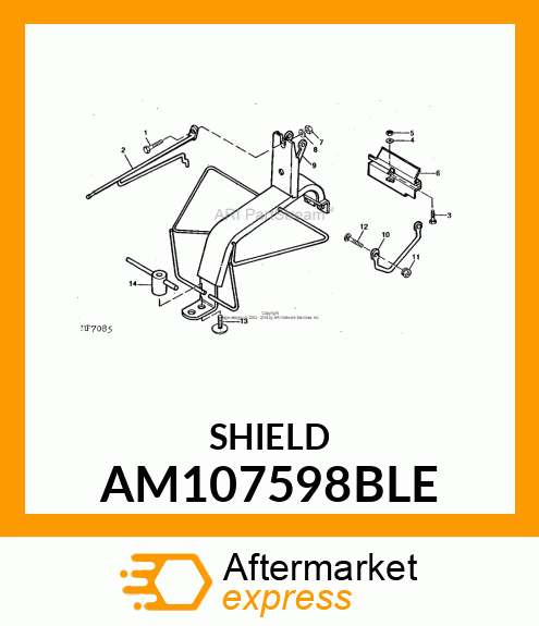 SHIELD, WELDED GRASS GT AM107598BLE