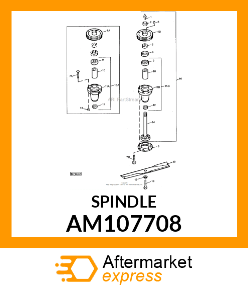 SPINDLE, ASSEMBLED AM107708