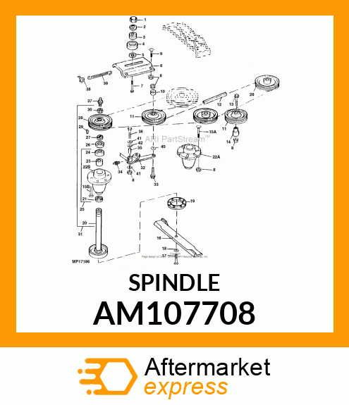 SPINDLE, ASSEMBLED AM107708