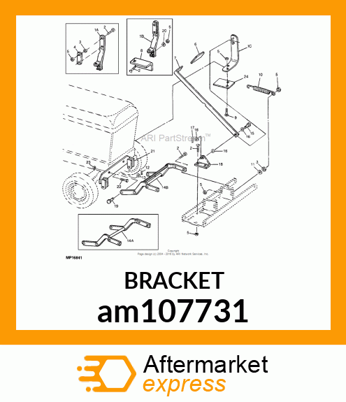 BRACKET, WELDED LIFT LOCK am107731