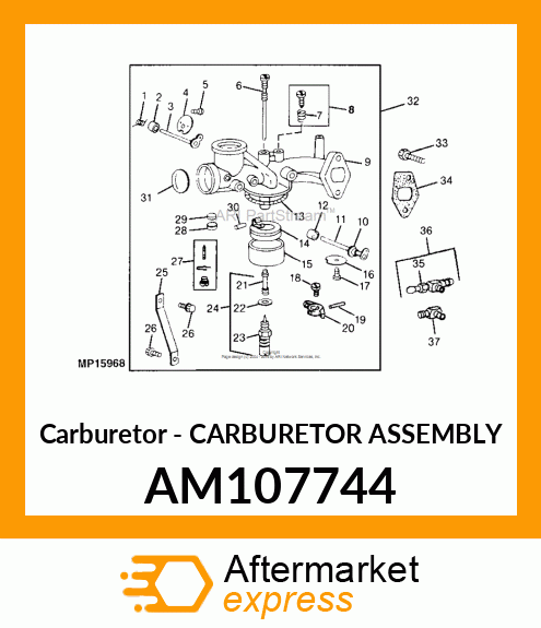 Carburetor - CARBURETOR ASSEMBLY AM107744