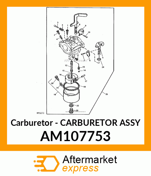 Carburetor - CARBURETOR ASSY AM107753